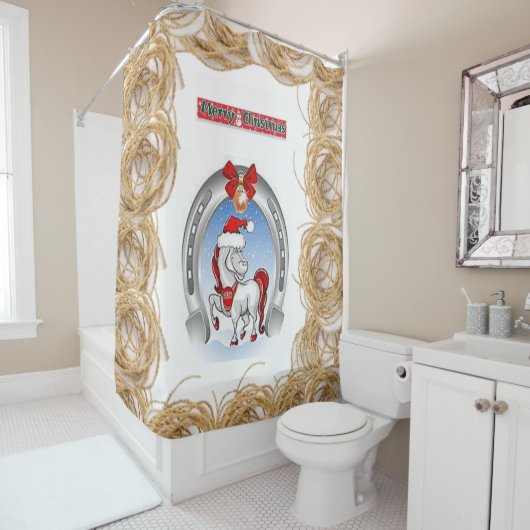 Rideau de douche Noël (En situation)