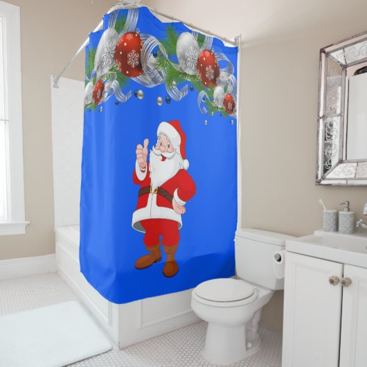 Rideau de douche Noël (En situation)