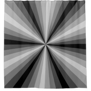 Rideau de douche noir à illusion d'optique