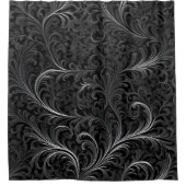 Rideau de douche noir de luxe (Devant)