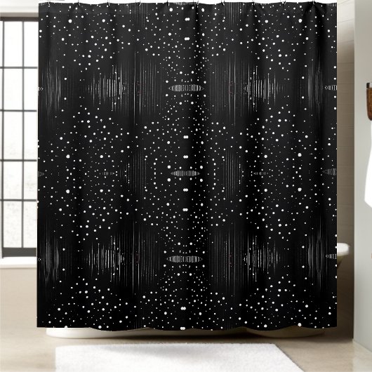 Rideau de douche noir et blanc Style 2