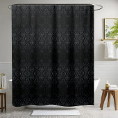 Rideau de douche noir foncé