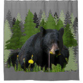 Rideau de douche noir Mama (Devant)