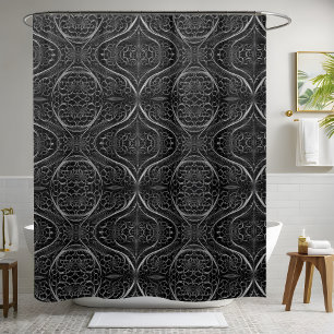Rideau de douche noir moderne