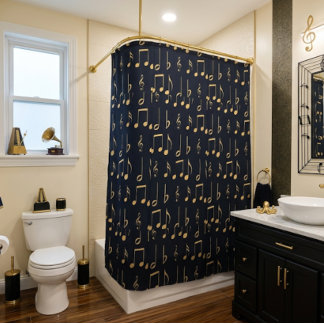 Rideau de douche Notes de Musique