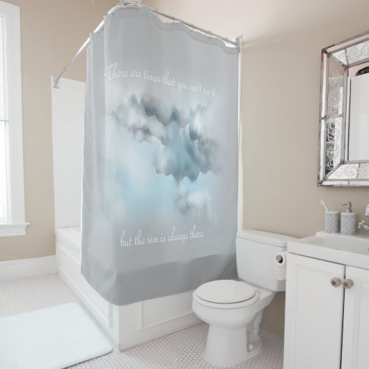 Rideau de douche nuageux (En situation)