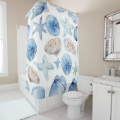 Rideau de douche Ocean Shore Seashell (En situation)