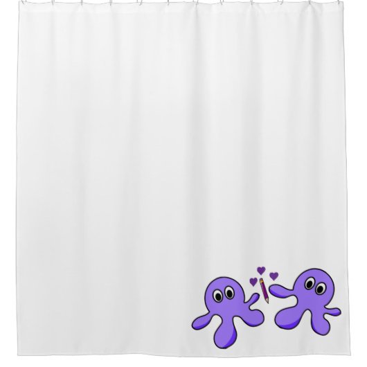 Rideau de douche Octopus violet (Devant)