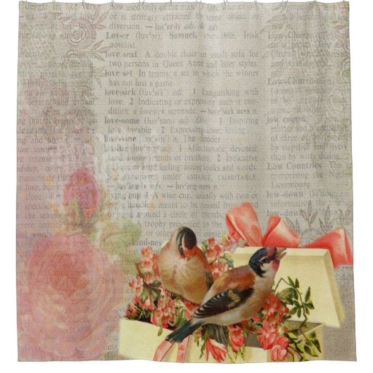 Rideau de douche Oiseau floral (Devant)