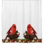 Rideau de douche Oiseaux de Noël (Devant)