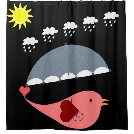 Rideau de douche Oiseaux pour enfants (Devant)