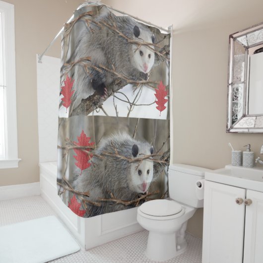 Rideau de douche Opossum Nature (En situation)