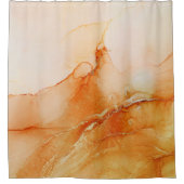 Rideau de douche orange en terre cuite (Devant)