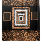 rideau de douche orange miroir (Devant)