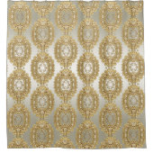 Rideau de douche orné or (Devant)