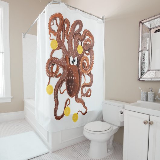 Rideau de douche Otopus Oranges Fruits (En situation)