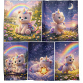 Rideau de douche ourson licorne (Devant)