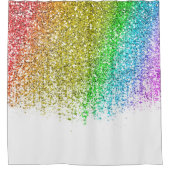 Rideau de douche pailleté arc-en-ciel Snowcone (Devant)