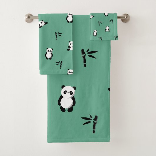 Rideau de douche panda de dessin animé (En situation)