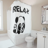 Rideau de douche Panda relaxant (En situation)