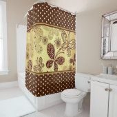 Rideau de douche/papillons, fleurs et Pois (En situation)
