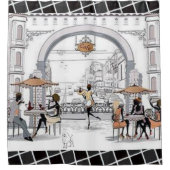 Rideau de douche Paris France Café (Devant)