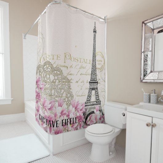 Rideau de douche Paris Gustave Eifell (En situation)