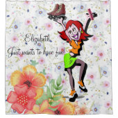 Rideau de douche Patinage floral Amusez-vous (Devant)