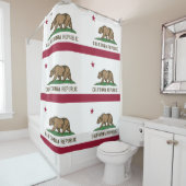 Rideau de douche patriotique avec drapeau de la Ca (En situation)