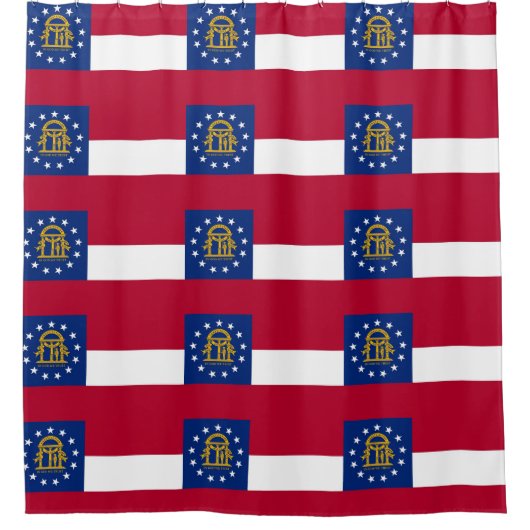 Rideau de douche patriotique avec drapeau de la Gé (Devant)