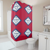 Rideau de douche patriotique avec drapeau de l'Ark (En situation)