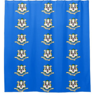 Rideau de douche patriotique avec drapeau du Conne