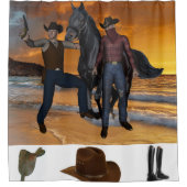 Rideau de douche Pays Cowboys Horse Saddle (Devant)
