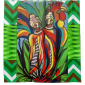 Rideau de douche Perroquet femmes africaines (Devant)