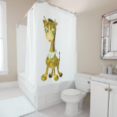 Rideau de douche petite girafe (En situation)