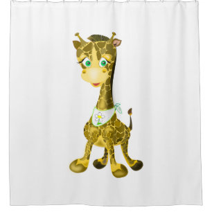 Rideau de douche petite girafe