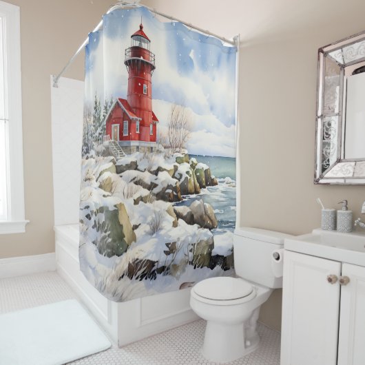 Rideau de douche phare (En situation)