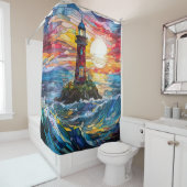 Rideau de douche phare (En situation)