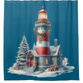 Rideau de douche phare de Noël (Devant)