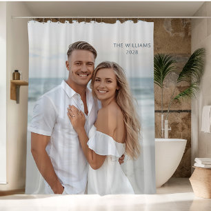 Rideau de douche photo couple cadeau de mariage pe