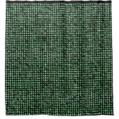 Rideau de douche "Pi" effet lumineux vert Var03 (Devant)