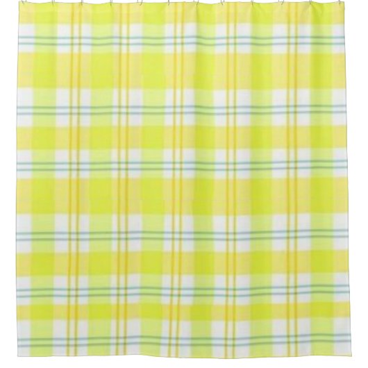 Rideau de douche Plaid Jaune (Devant)