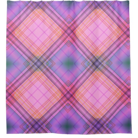 Rideau de douche Plaid violet (Devant)