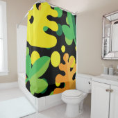 rideau de douche plante coloré (En situation)