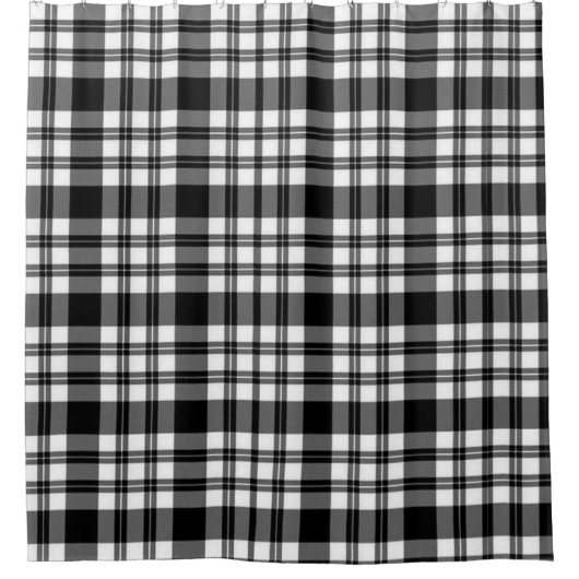 Rideau de douche Plaqué noir et blanc (Devant)