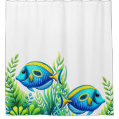 Rideau de douche Poisson Bleu (Devant)
