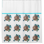 Rideau de douche - Poisson bleuFinned (Devant)