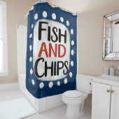 Rideau De Douche Poisson Et Chips (En situation)