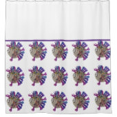 Rideau de douche - Poisson violet (Devant)