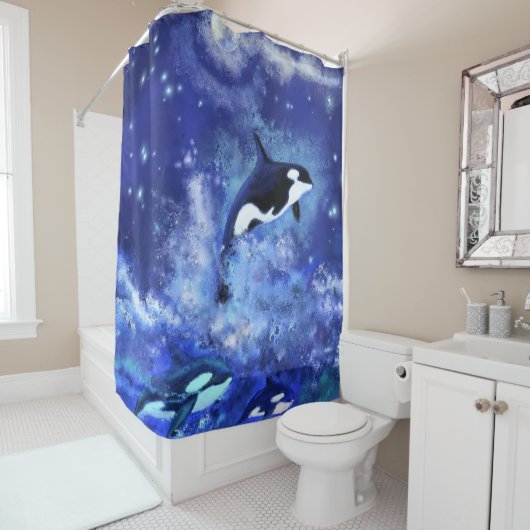 Rideau de douche pour baleine tueuse (En situation)